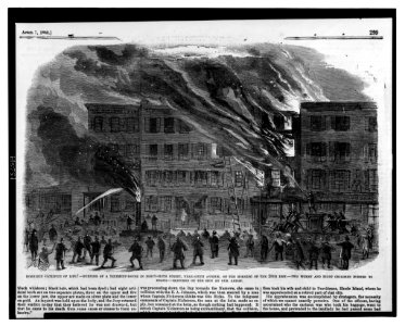 Terrible loss of life! Burning of a tenement-house in Forty-fifth Street, near Sixth Avenue, on the morning of the 28th inst. - - sketched on the spot by our artist. LCCN2002735875
