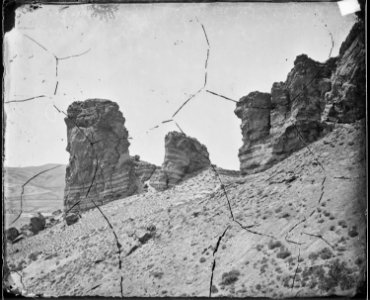 Tertiary Bluffs or Buttes. Near Green River City, Wyoming - NARA - 519445