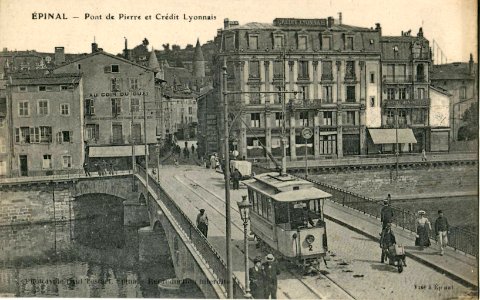 Testart - EPINAL - Pont de Pierre et Crédit Lyonnais