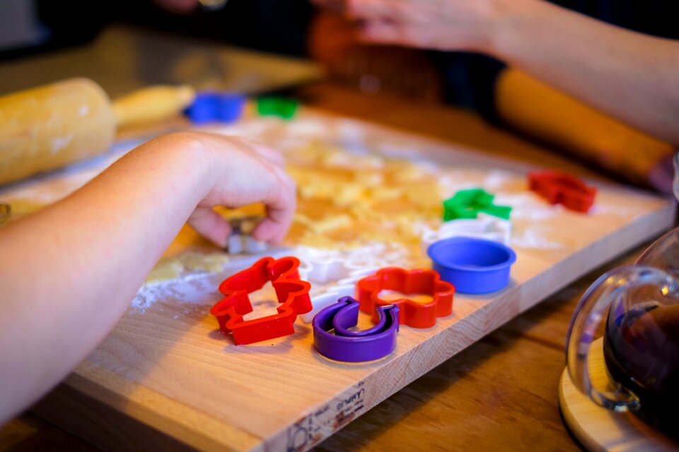 Christmas small cakes baking cookies photo