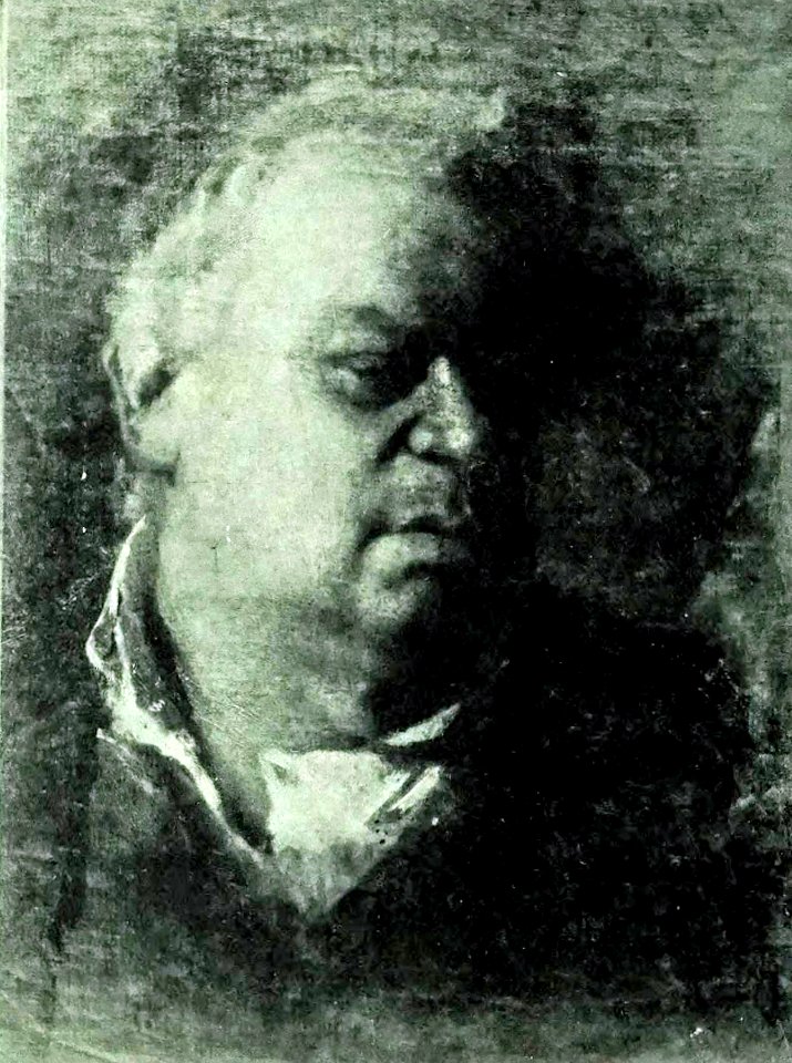 Testa di un obeso, quadro di Adolfo Feragutti