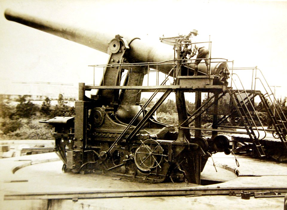 Testing of 14 coast defense gun at Sandy Hook, New Jersey, November 27, 1912 (28237850402)