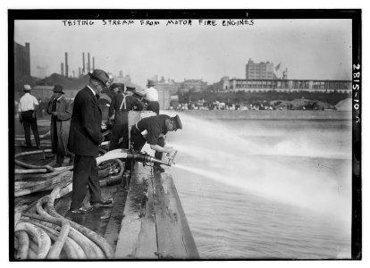 Testing stream from motor fire engines LCCN2014694105