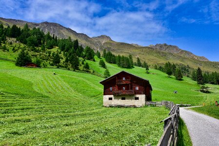 Panoramic outdoors farm photo