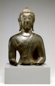 Thai - Head and Upper Body of a Seated Buddha in Maravijaya - Walters 542771
