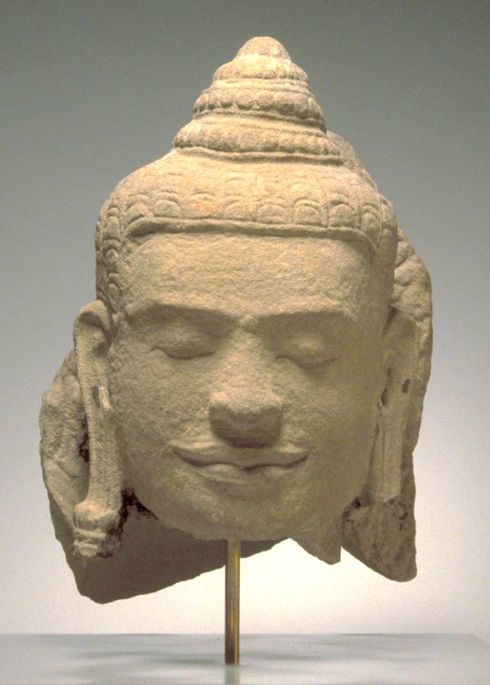 Thai - Head of the Buddha, from a Naga-Protected Buddha - Walters 25169