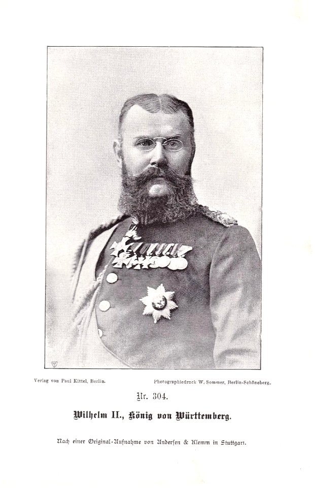 Th Andersen & Klemm - König Wilhelm II. von Württemberg 1892 (Lichtdruck)