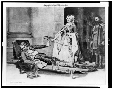 Thaddeus Kosciusko, tied to a litter, refusing sword offered by Catherine II following unsuccessful rebellion that led to partition of Poland LCCN96520691