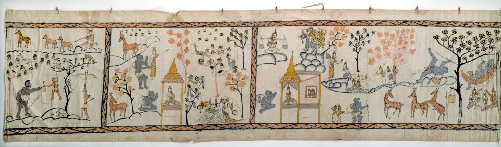 Thai - Narrative Scroll - Vessantara Jataka - Walters 35289