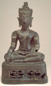 Thai - Seated Crowned Buddha in Maravijaya - Walters 542747 photo