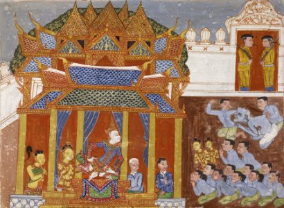 Thai - Vessantara Jataka, Chapter 11 (Maharaja) - Walters 35249 - A T Front