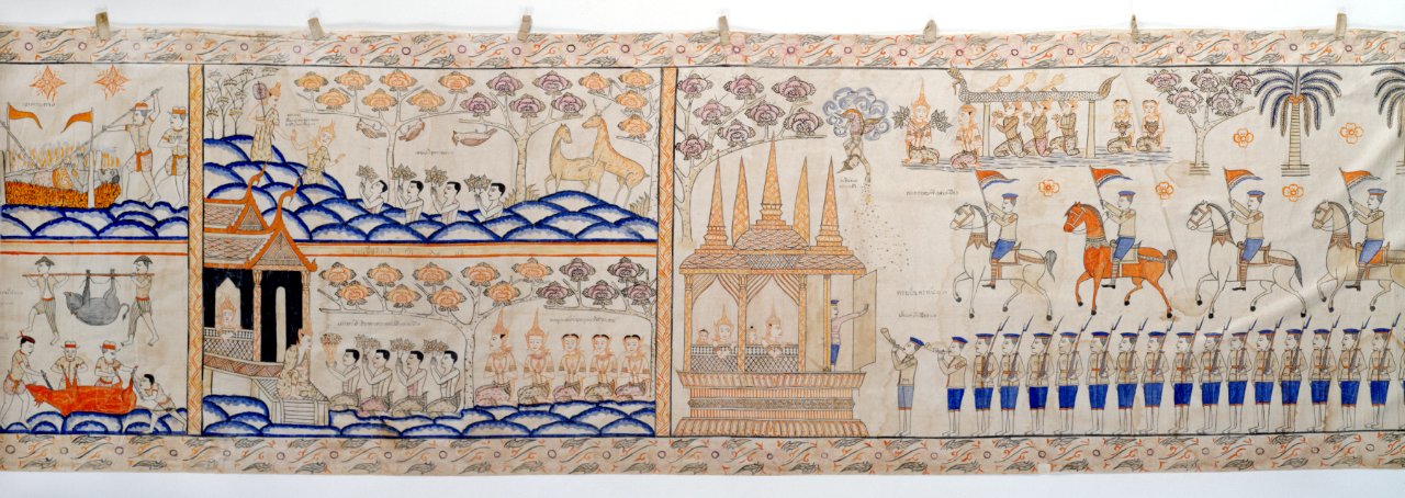 Thai - Vessantara Jataka, Narrative Scroll - Walters 35256 - View G