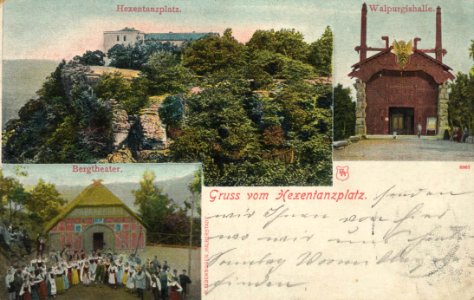 Thale, Sachsen-Anhalt - Hexentanzplatz; Walpurgishalle; Bergtheater (Zeno Ansichtskarten)