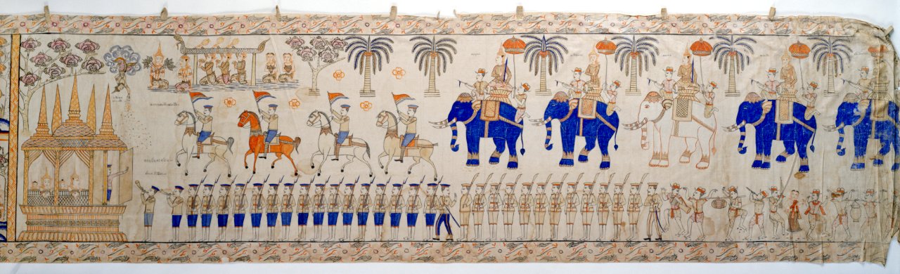 Thai - Vessantara Jataka, Narrative Scroll - Walters 35256 - View H