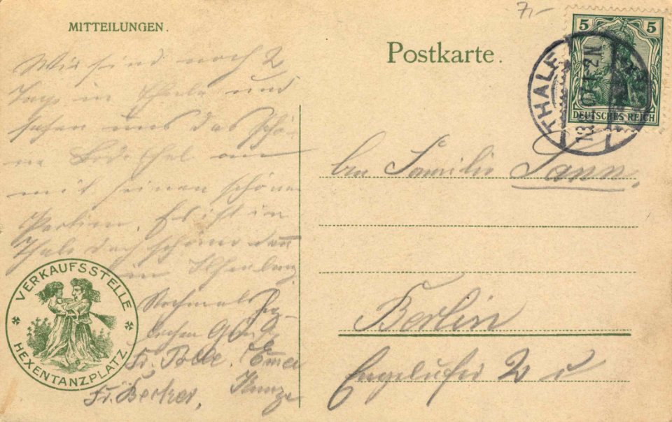 Thale, Sachsen-Anhalt - Hexentanzplatz; Walpurgishalle; Bergtheater (back) (Zeno Ansichtskarten)