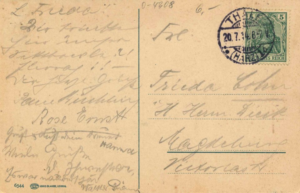 Thale, Sachsen-Anhalt - Hotel Zehnpfund (back) (Zeno Ansichtskarten)