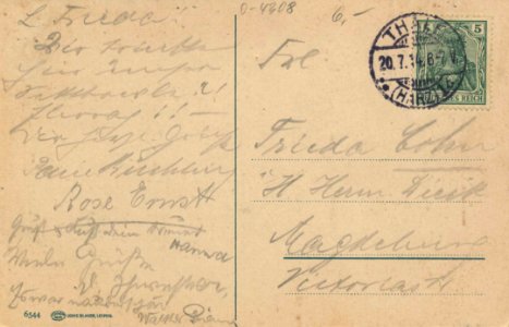 Thale, Sachsen-Anhalt - Hotel Zehnpfund (back) (Zeno Ansichtskarten)