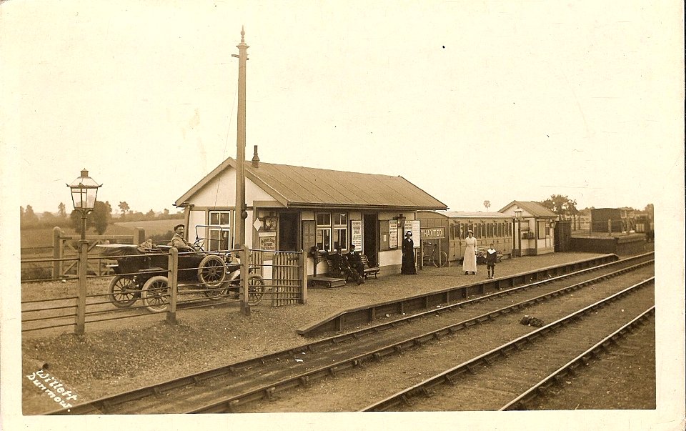 Thaxted railway station (postcard)