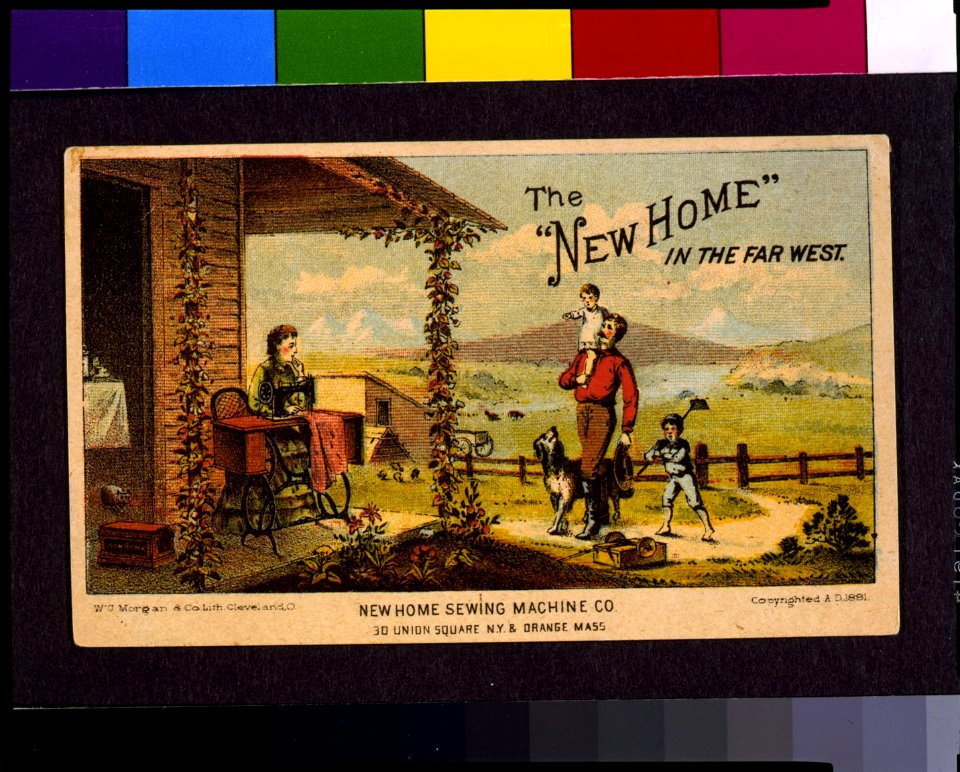 The New home in the far west - W.U. Morgan & Co. Lith, Cleveland, O. LCCN93511601