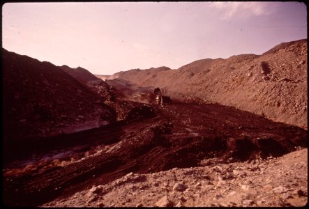 The Navajo Mine of the Utah Construction and Mining Company. This Is Representative of the Bleak Landscape Created by Strip Mining 06-1972 (4266490522)