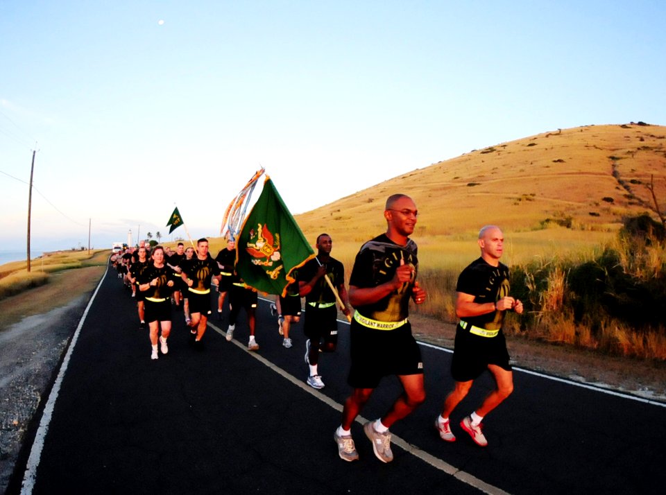 The 525th Military Police Battalion sunrise run 111210-N-RF645-018