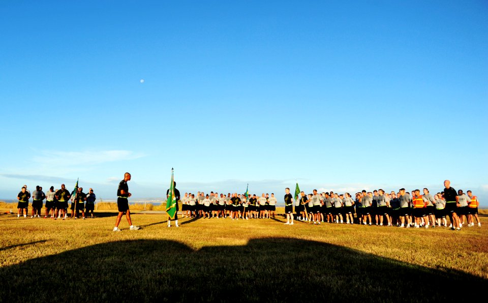 The 525th Military Police Battalion sunrise run 111213-N-RF645-375