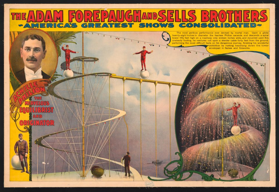 The Adam Forepaugh and Sells Brothers America's greatest shows consolidated-Achille Philion the marvelous equilibrist and originator LCCN97502453