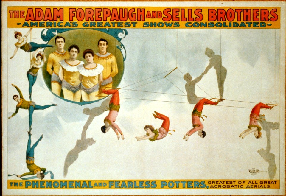 The Adam Forepaugh and Sells Borthers America's Greatest Shows Consolidated. The Phenomenal and Fearless Potters, ... LCCN2002719037