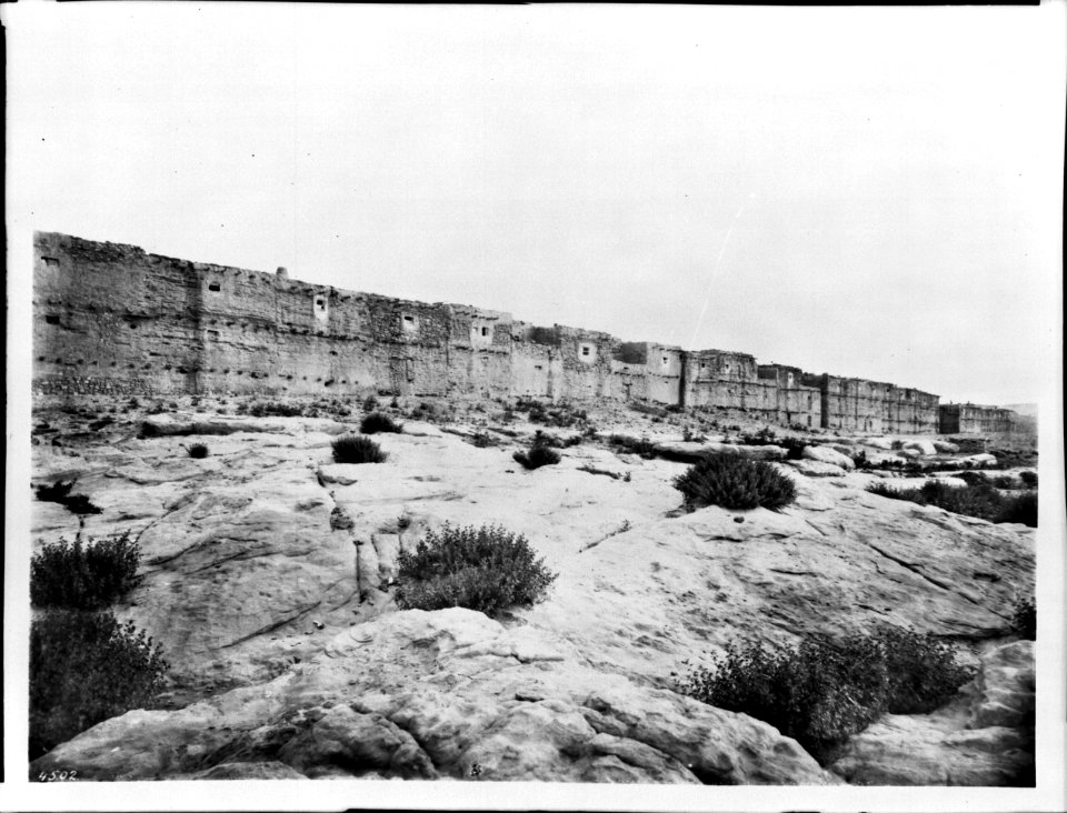 The Acoma Pueblo's wall of defense, ca.1900 (CHS-4502)