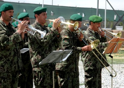 The Afghan National Army band plays the National Anthem of Afghanistan and Turkey (4699903384)