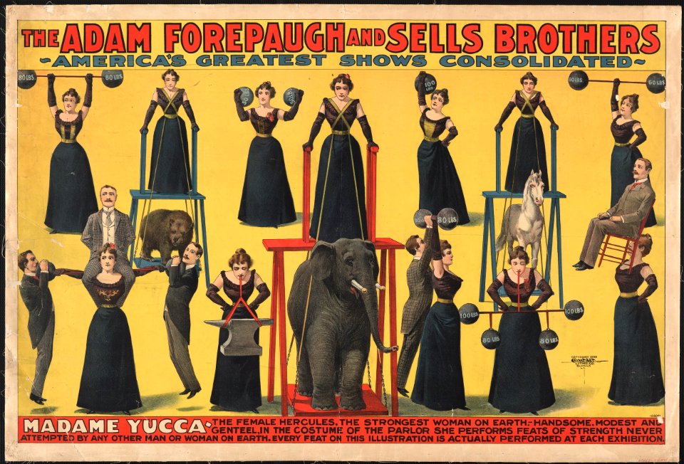 The Adam Forepaugh and Sells Brothers-America's greatest shows consolidated-Madame Yucca, the female Hercules, the strongest woman on Earth (...) LCCN98500570