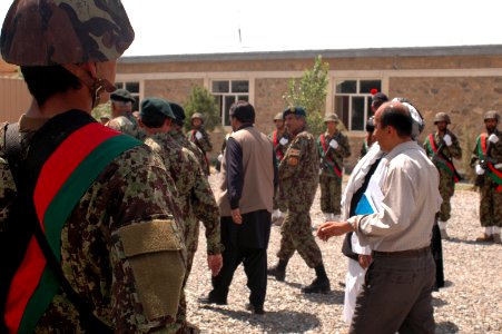 The Afghan National Army honor guard present honors (4763167655) photo