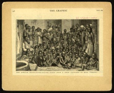 The African slave-trade - slaves taken from a dhow captured by H.M.S. Undine LCCN2007684717