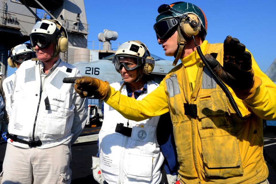 The Ambassadors to Bahrain tour USS John C. Stennis. (8426060281)