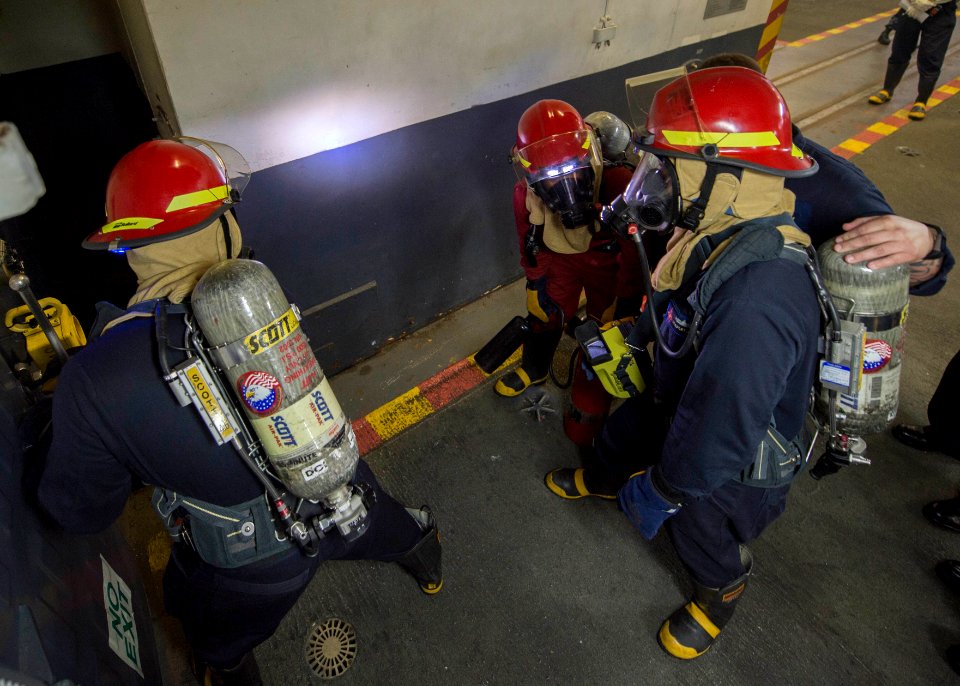 The aircraft carrier USS George H.W. Bush (CVN 77). GWHB is currently conducting Tailored Ship's Training Availability and Final Evaluation Problem (TSTA-FEP). TSTA prepares the ship and crew for full integration 160914-N-ZY039-156