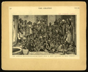 The African slave-trade - slaves taken from a dhow captured by H.M.S. Undine LCCN2007684717 photo