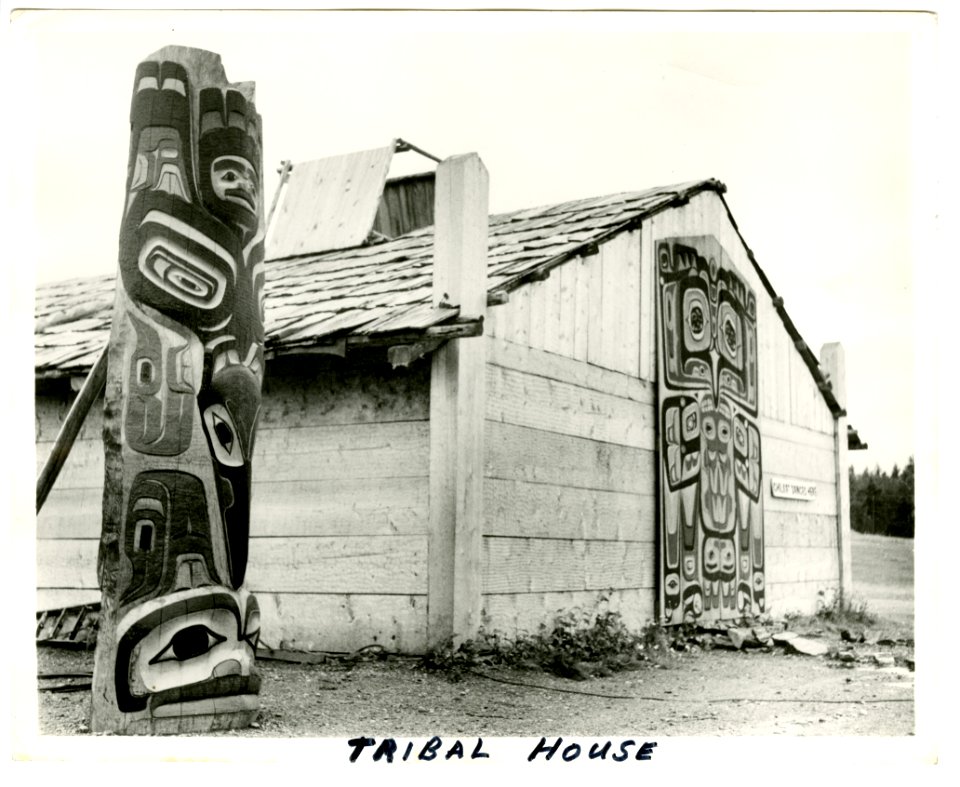 The Alaskan Indian Art Workshop. Port Chilkoot, Alaska, page 33 (Original Caption- Tribal House) (32735774323)