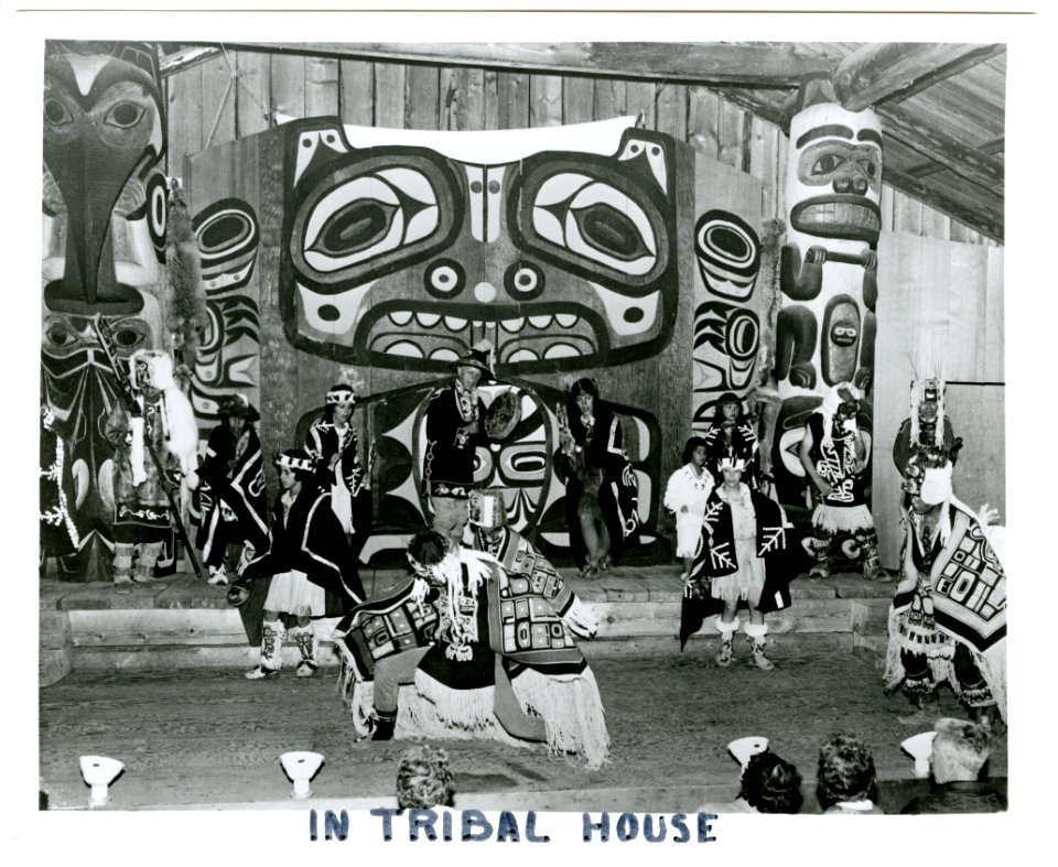 The Alaskan Indian Art Workshop. Port Chilkoot, Alaska, page 35 (Original Caption- In Tribal House) (33421578071)