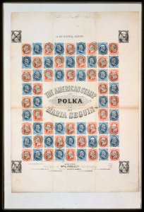 The American stamp polka by Maria Seguin - lith. of Sarony, Major & Knapp, 449 Broadway, N.Y. LCCN92500834