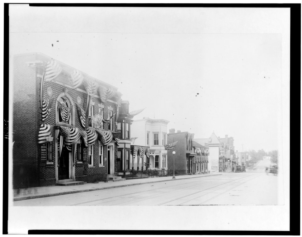 The Anacostia Bank, 2021 Nichols Avenue, S.E., Washington, D.C., decorated for a parade LCCN96506855