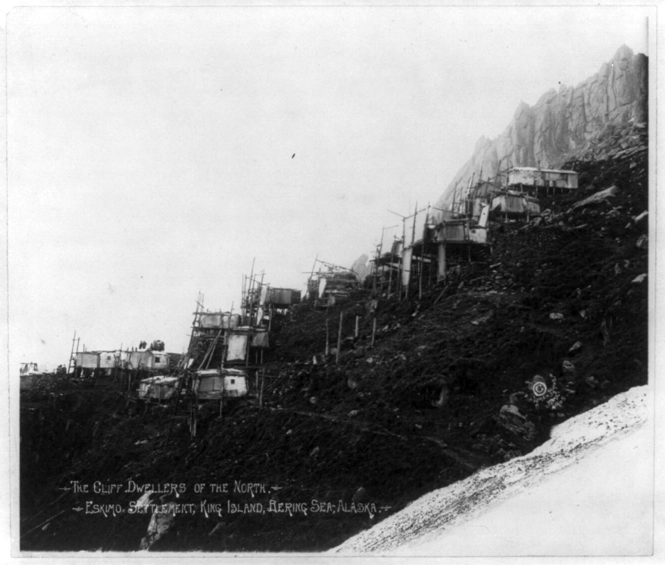 The cliff dwellers of the north. Eskimo settlement, King Island, Bering Sea, Alaska LCCN2005684815