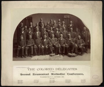 The Colored delegates to the Second Ecumenical Methodist Conference, Washington, D.C., October, 1891 - photographed and copyrighted by C.M. Bell. LCCN2013645080