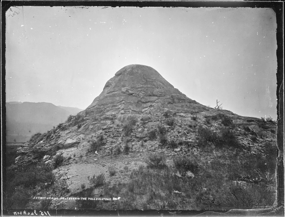 The cone of an extinct spring, east fork of the Yellowstone - NARA - 516723
