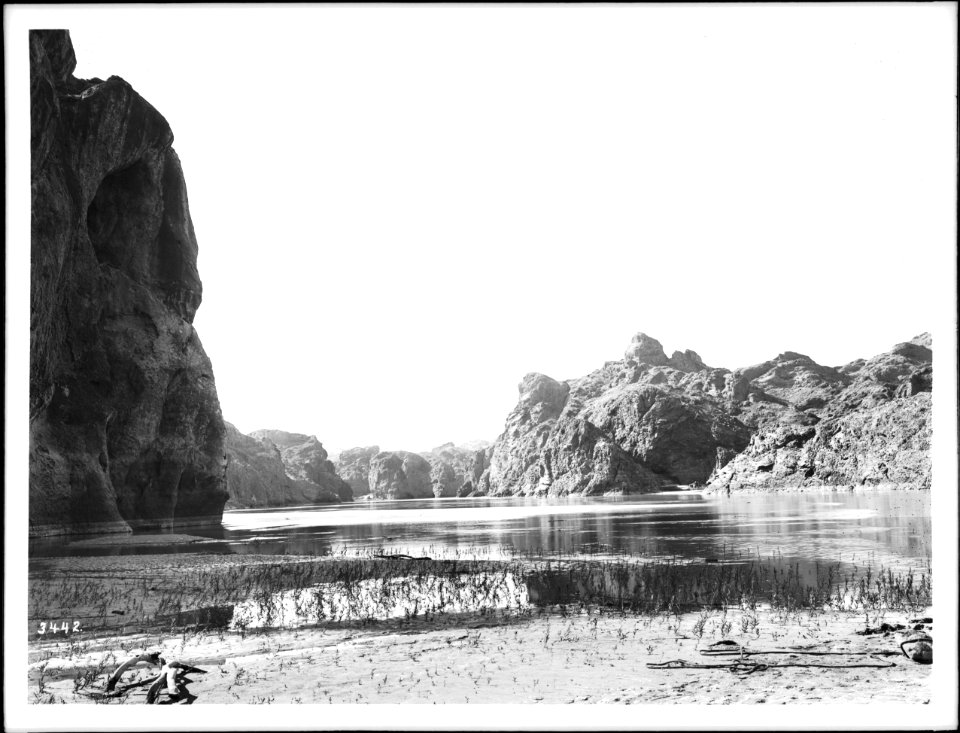 The Colorado River entering Mojave Canyon, California, 1900-1950 (CHS-3442)
