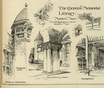 The Converse Memorial Library, Malden, Mass. - Mr. H.H. Richardson archt., Brookline, Mass., ; sketches by E. Eldon Deane. LCCN2007682668
