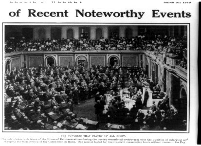 The Congress that stayed up all night - The only photo taken of the House of Representatives during the recent sensational controversy over the question of enlarging and changing the LCCN2003653502 photo