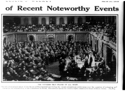 The Congress that stayed up all night - The only photo taken of the House of Representatives during the recent sensational controversy over the question of enlarging and changing the LCCN2003653502
