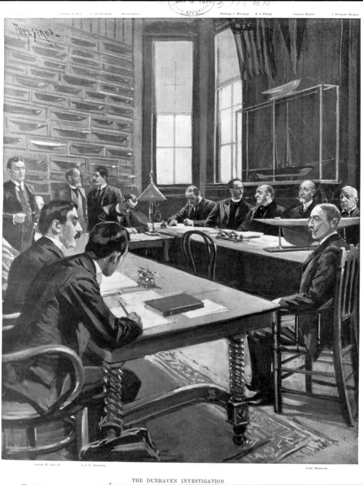 The Dunraven Investigation. The Commission in session at the New York Yacht Club LCCN2003663548