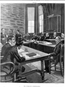 The Dunraven Investigation. The Commission in session at the New York Yacht Club LCCN2003663548