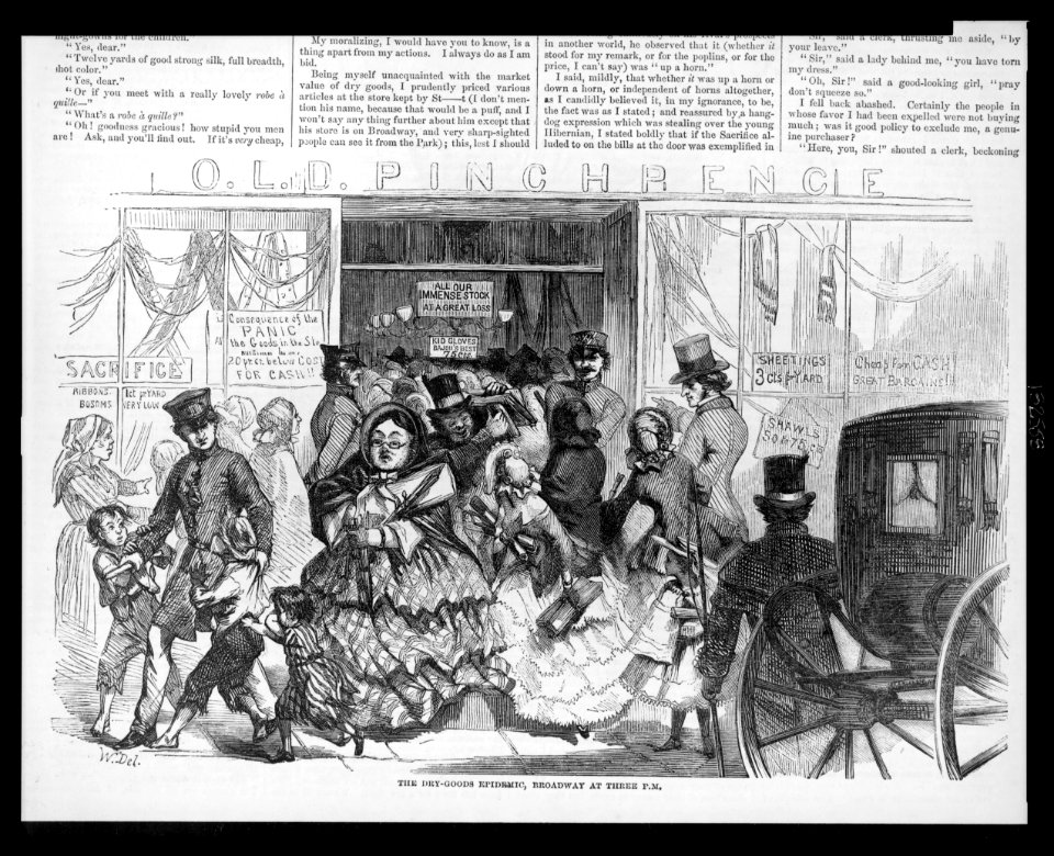 The dry-goods epidemic, Broadway at three P.M. - W. del. LCCN2002735893